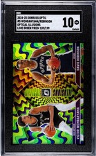 2024 PANINI DONRUSS OPTIC LIME GREEN PRIZM WEMBANYAMA ROBINSON /199 SGC 10 POP 1