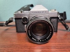 Vintage Ricoh Singlex TLS 35mm SLR film camera with Rikenon lens And Case