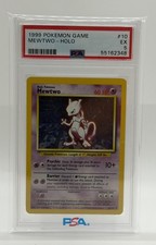 1999 Pokemon Base Set Unlimited #10 Mewtwo-Holo PSA 5