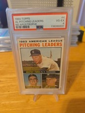 1964 Topps Al Pitching Leaders No Apostrophe Psa 4 Cert# 118269331