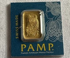 1 gram Gold Bar - PAMP Suisse - Fortuna - 999.9 Fine in Sealed Assay