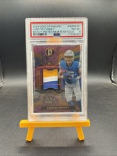 #/24 Gold Standard Ladd McConkey Rookie Gold Patch RC PSA 8 Chargers 2024 Panini