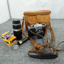Pentax Spotmatic 35mm SLR Film Camera Kit Super Takumar 55mm Lens Bag Honeywell