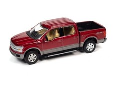 2019 Ford F-150 Lariat 4x4 Pickup Truck - Ruby Red Diecast 1:64 Scale AW64322A