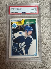 1983 O-PEE-CHEE OPC HOCKEY CARD PSA 10 DAVE FARRISH TORONTO MAPLE LEAFS