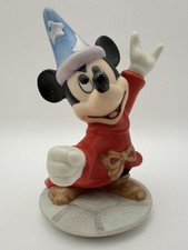 Vintage Disney Sorcerer Mickey Mouse Fantasia Bisque Porcelain Figurine 4-inch