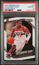 2024 PANINI PRIZM BLACK #46 ALEXANDRE SARR WHITE PRIZM /175 LOW POP