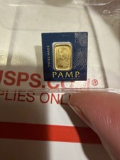PAMP Suisse 1 Gram Gold Bars .9999 Fine Sealed Assay, Veriscan, Lady Fortuna