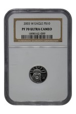 2003-W 1/10 oz Platinum Eagle NGC PF 70 Ultra Cameo