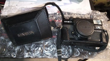Vintage Minolta Hi-Matic AF-2 35mm Film Camera Auto Focus Flash W Snap Cover