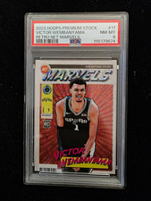 Panini 2023-24 Hoops Premium Stock Retro Net Marvels Wembanyama #17 RC PSA 8