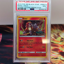Pokemon TCG Entei SM219 Holo Promo Prerelease Pokemon Card 2019 PSA 9