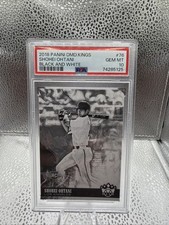 2018 Panini Diamond Kings - Shohei Ohtani #76  (RC) Black And white PSA 10