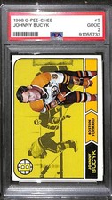 1968 O-PEE-CHEE #5 JOHNNY BUCYK PSA 2 Good 91055733 