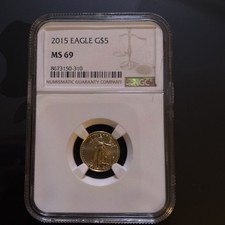 2015 Eagle Gold $5 Coin MS69 1/10oz NGC