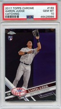 2017 Topps Chrome AARON JUDGE RC #169 Yankees graded PSA 10 GEM MINT