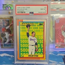 O-Pee-Chee 1990 Nolan Ryan Texas Rangers #5 PSA Graded Baseball Card