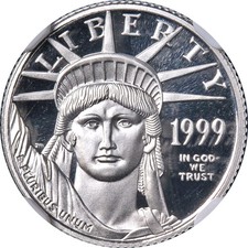 1999-W Platinum American Eagle $10 NGC PF70 Ultra Cameo Brown Label STOCK