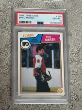 1983 O-PEE-CHEE OPC HOCKEY CARD PSA 10 BRAD MARSH PHILADELPHIA FLYERS