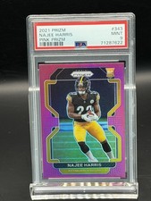 2021 Panini Prizm Najee Harris Pink Prizm Rookie RC #343 PSA 9 Steelers 