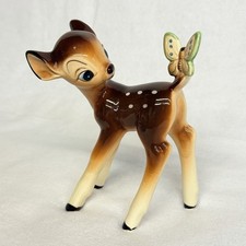 Vintage Bambi Ceramic Figurine Disney World Excellent Collector