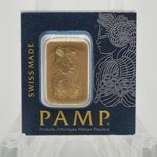 1 gram Gold Bar - PAMP Suisse - Fortuna - 999.9 Fine in Sealed Assay