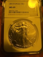 2013 Silver Eagle In Ngc Ms69