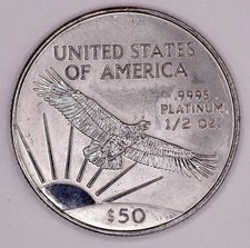 1/2 oz Platinum Coin/Round .9995 Fine Random Type - Varied Condition