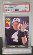 1991 Fleer Ultra Update Brett Favre Rookie Card #U-1 PSA 9 HOF RC Falcons