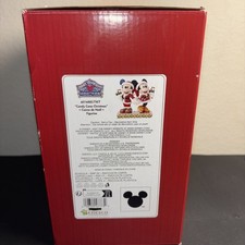 Jim Shore Disney Traditions Micky & Minnie Candy Cane Christmas Table Decor Box