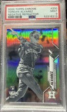 2020 Topps Chrome - Yordan Alvarez #200 Negative SP Refractor (RC) PSA 9