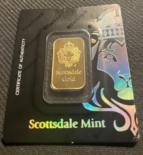 10 gram .9999 Gold Bar - Sealed in Certi-LOCK COA by Scottsdale Mint