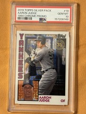 2019 Topps Silver Pack Aaron Judge NY Yankees 1984 Chrome Promo PSA 10