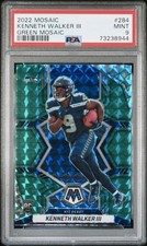 Kenneth Walker III (RC) 2022 Panini Mosaic #284 Green Mosaic Prizm PSA 9 MINT