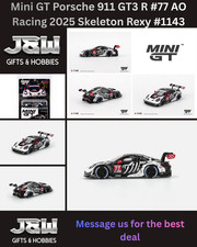 Mini GT Porsche 911 GT3 R #77 AO Racing 2025 IMSA Petit Le Mans #1143 1/64