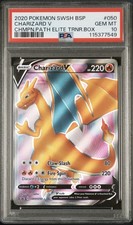 PSA 10 Pokemon 2020 Champions Path ETB Charizard V Black Star Promo #SWSH050
