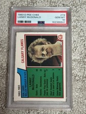 1983 O-PEE-CHEE OPC HOCKEY CARD PSA 10 HOF LANNY MCDONALD GOAL LEADER