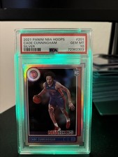 2021-22 Panini NBA HOOPS Rookies Cade Cunningham #201 (RC) Silver/199 PSA 10