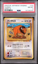 Pokemon Card Tauros No. 128 Glossy Vending Series 3 PSA 8