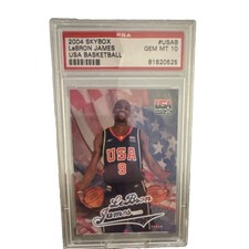 SkyBox 2004 USA Basketball LeBron James #USAB PSA Graded Trading Card