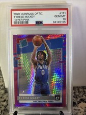 Panini 2020-21 Donruss Optic Tyrese Maxey #171 Pink Hyper Prizm RC PSA 10