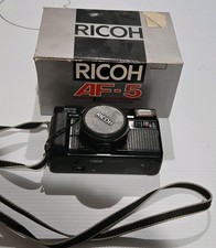 Vintage Original Box Ricoh AF-5 35mm Camera w/ Strap and Lens Cover
