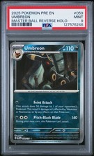 2025 POKEMON PRE EN-PRISMATIC EVOLUTIONS #059 UMBREON CARD PSA 9