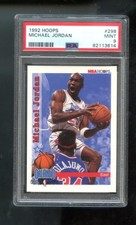 1992-93 Hoops #298 Michael Jordan All-Star PSA 9 Graded Basketball Card NBA 92