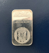 1 troy ounce silver bar - .999 APMEX fine silver bar