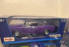 Maisto Special Edition 1:18 1969 Dodge Charger R/T Diecast Car Purple/Black