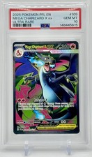 2025 POKEMON PFL EN-PHANTASMAL FLAMES #109 MEGA CHARIZARD X ex ULTRA RARE PSA 10