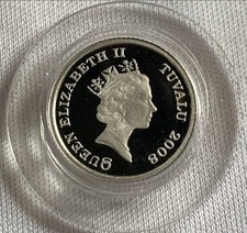 2008 Tuvalu 1/25 Oz .9995 Platinum Horse Coin