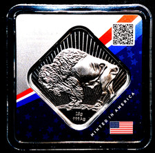 25 gram Sunshine Mint 250th Anniversary 1776 Buffalo Silver Square Bar In OMP