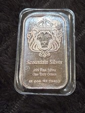 Scottsdale Silver Bar 1 Troy Ounce 999 Fine Silver In Capsule